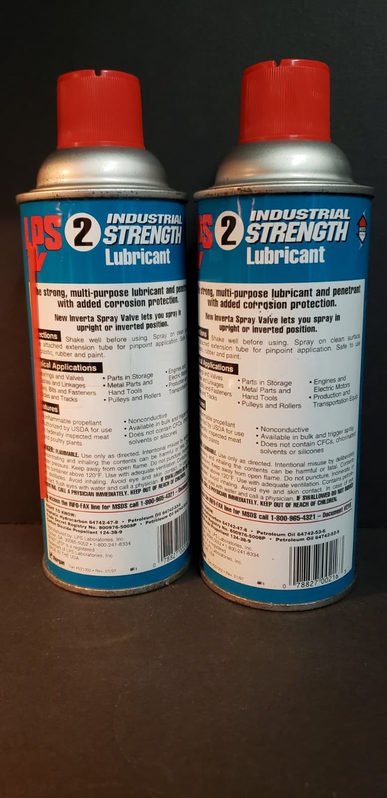2-Pack LPS Labs 2 Heavy-Duty Lubricant. Industrial Strength USA Steel Spray Cans 3