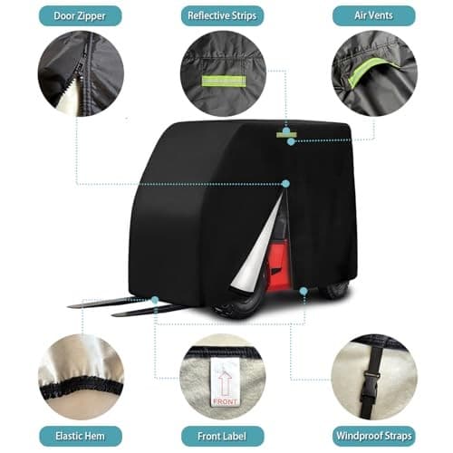 Forklift Cover Waterproof All Weather for Forklifts Up to Full Forklift Cover 3