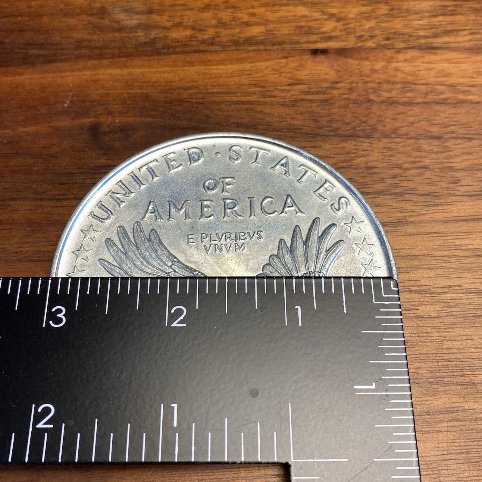 Large Size 3 Inch Metal 1916 Standing Liberty Coin Toy Play Currency Novelty 25¢ 3