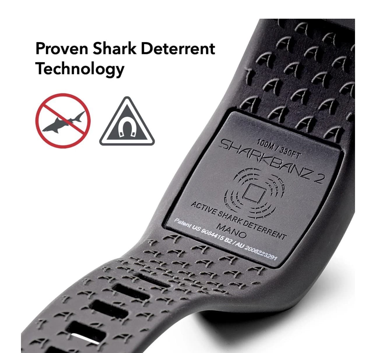 SHARKBANDZ 2 Magnetic Shark Repellent Band for Swimming Diving Surf,  Used. 2