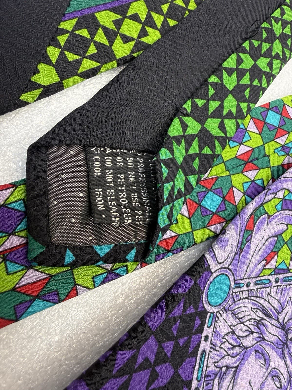 Vintage 90s GIANNI VERSACE Medusa Silk Tie Baroque Print Made In Italy 2