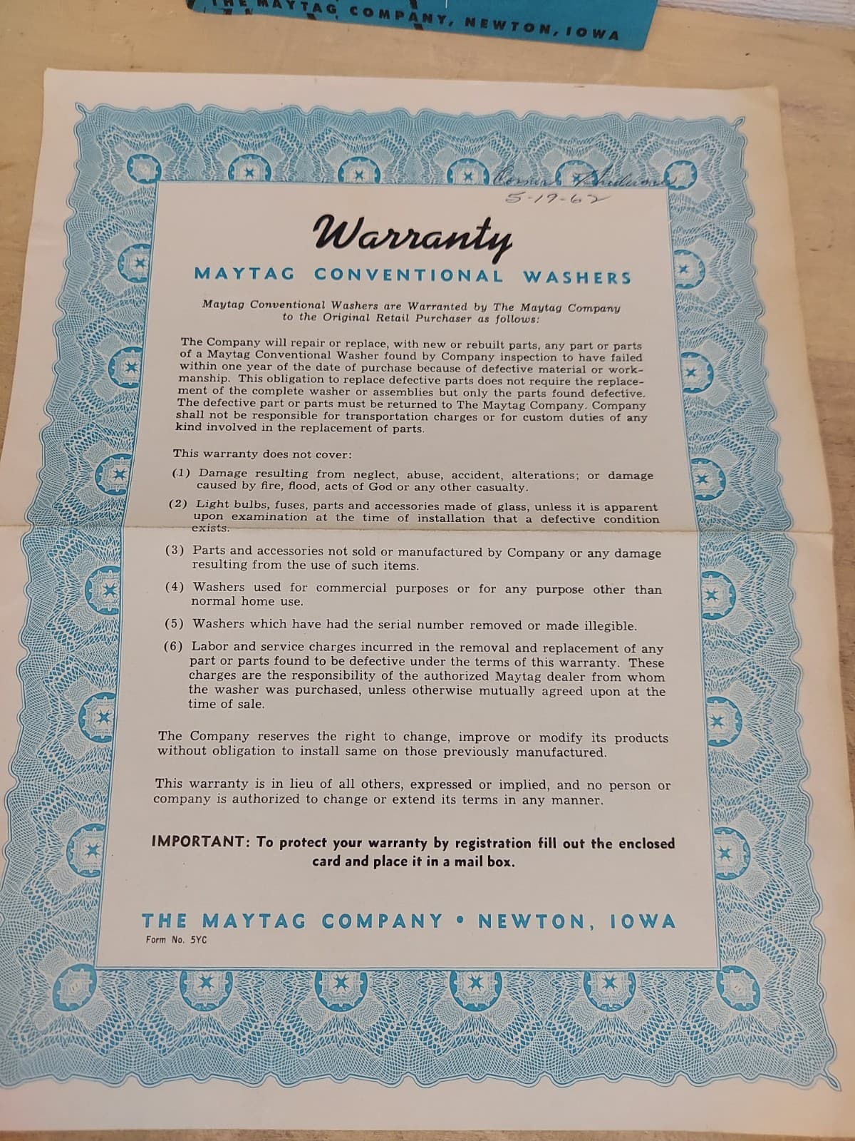 Vintage 1961 Maytag Wringer Washer Introduction Book & Warranty 3