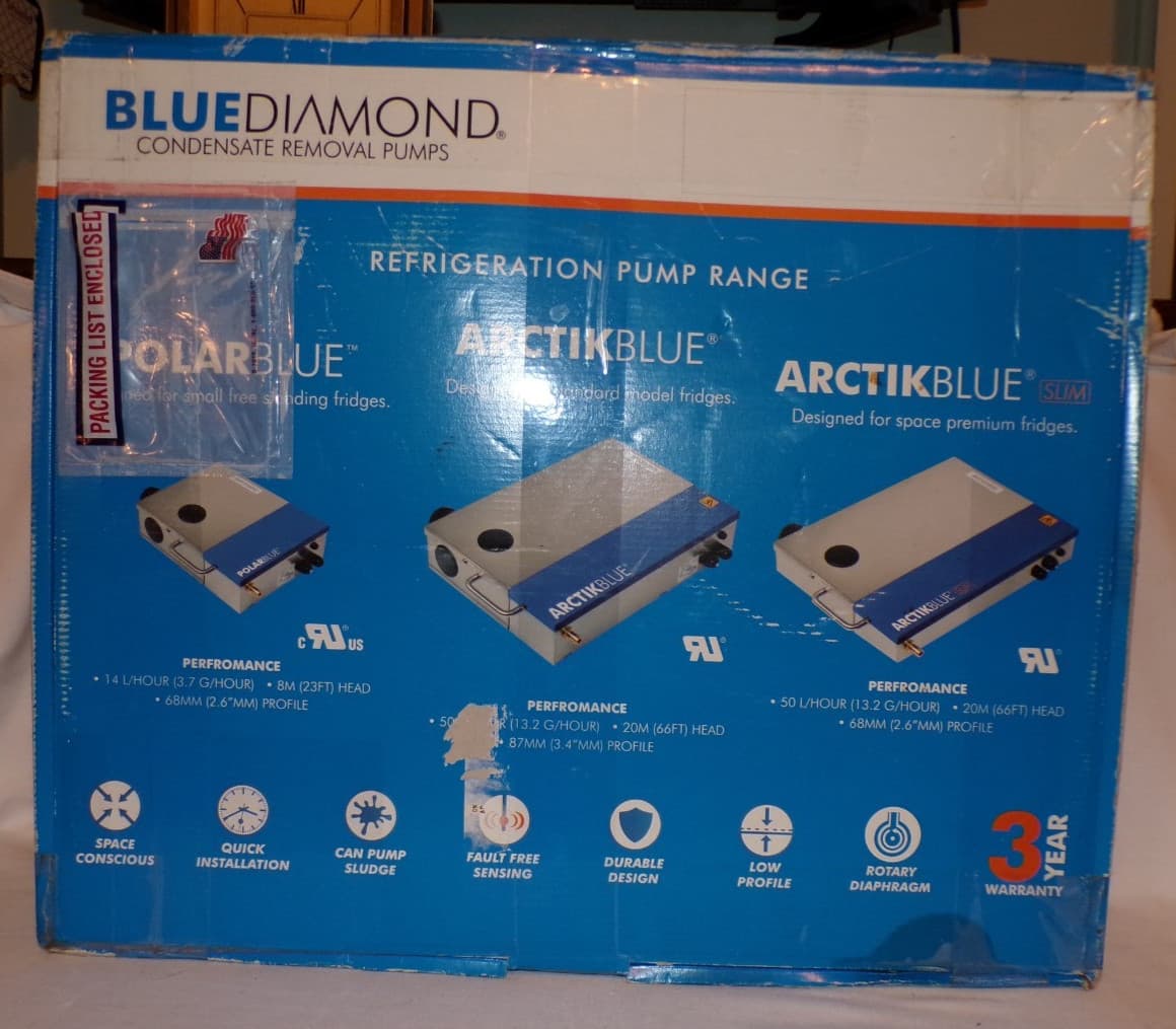 Blue Diamond Arctik Blue Diary Cabinet Pump New Sealed X87-858 X87858