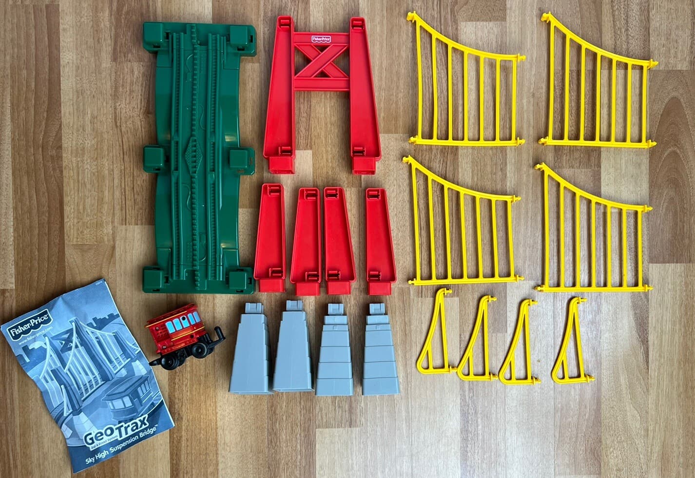 Fisher Price GeoTrax Rail & Road System Sky High Suspension Bridge C5216 3