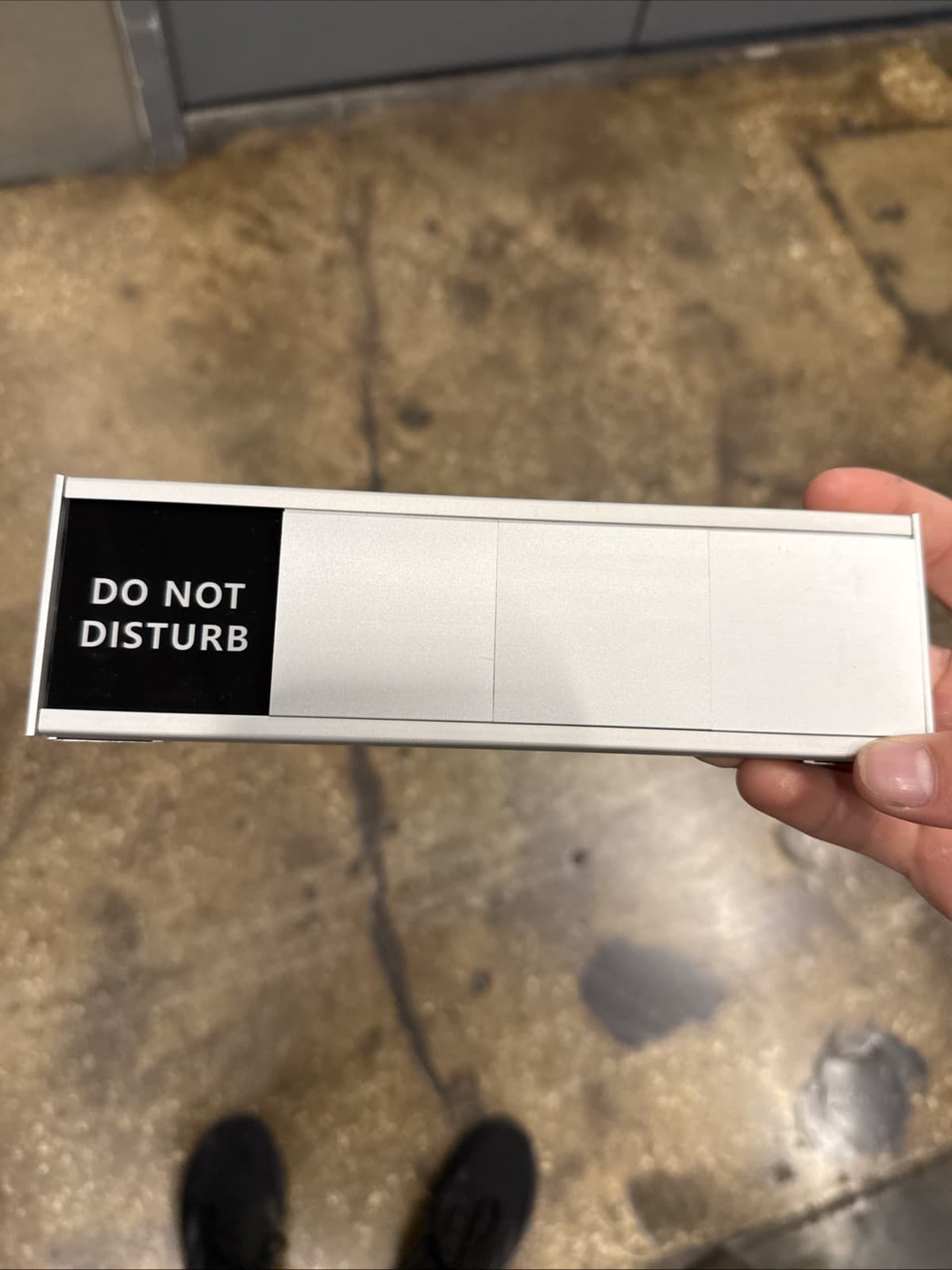 Office Door Sign,Privacy Sliding Message Sign,Do 5 Options-Acrylic-All Black