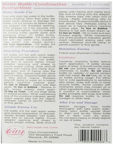 Cara Economy Water Bottle Combination Hot & Cold Therapy Natural Rubber Red 1ct 3