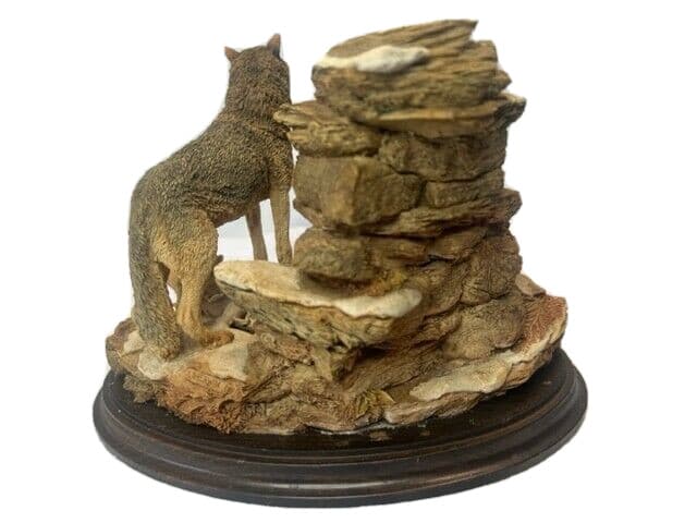 Country Artists High Ground Wolves Figurine w/ Attached base - signed K.Sherwin 4