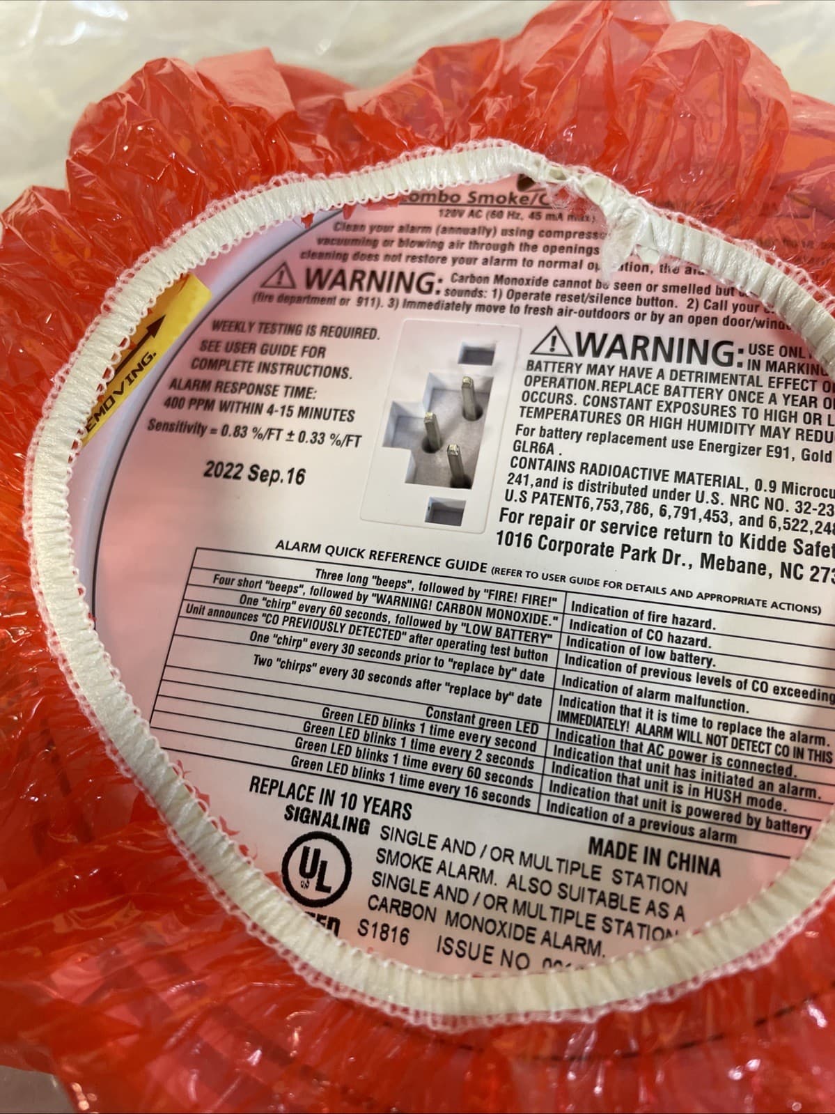 Kidde KN-COSM-IBA Hardwired Combo Carbon Monoxide Smoke Detector Alarm New 4