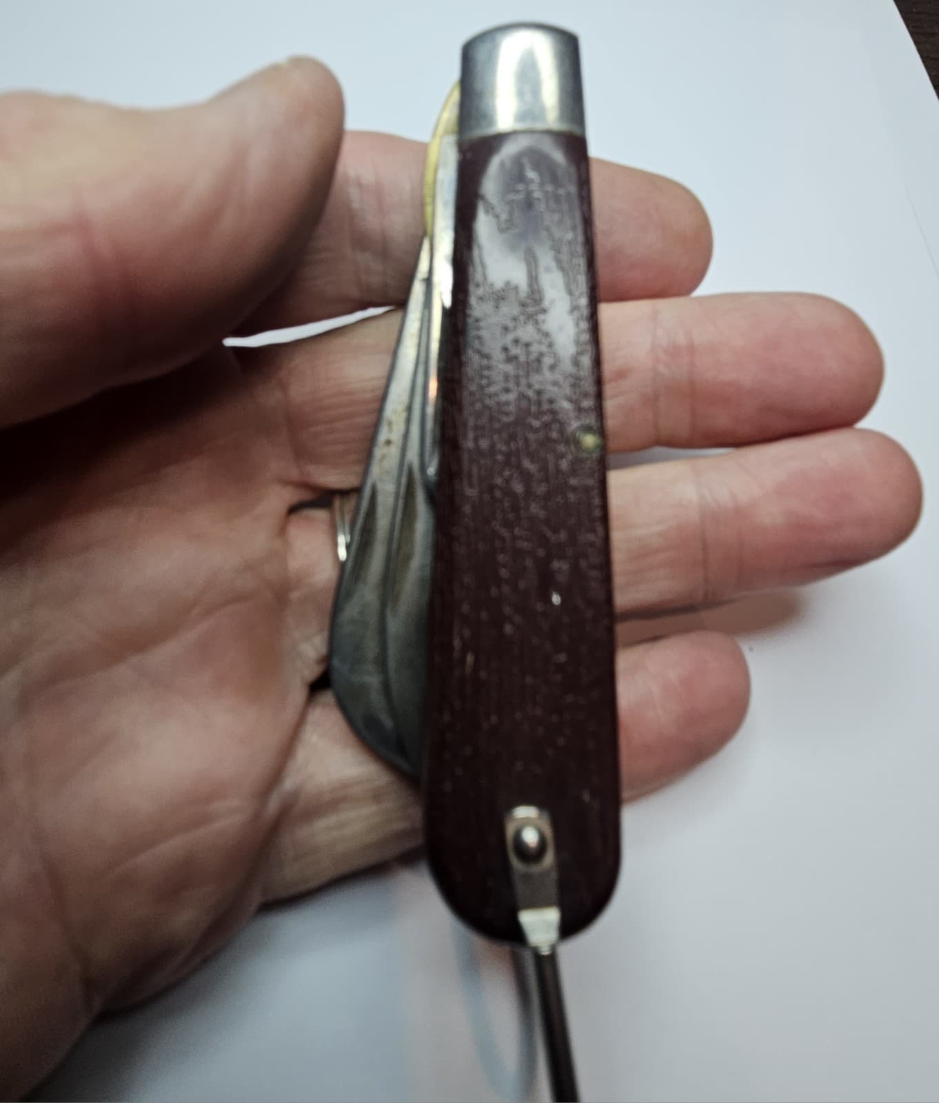 Vintage M Klein & Sons Chicago USA 3 Blade Pocket Knife 5