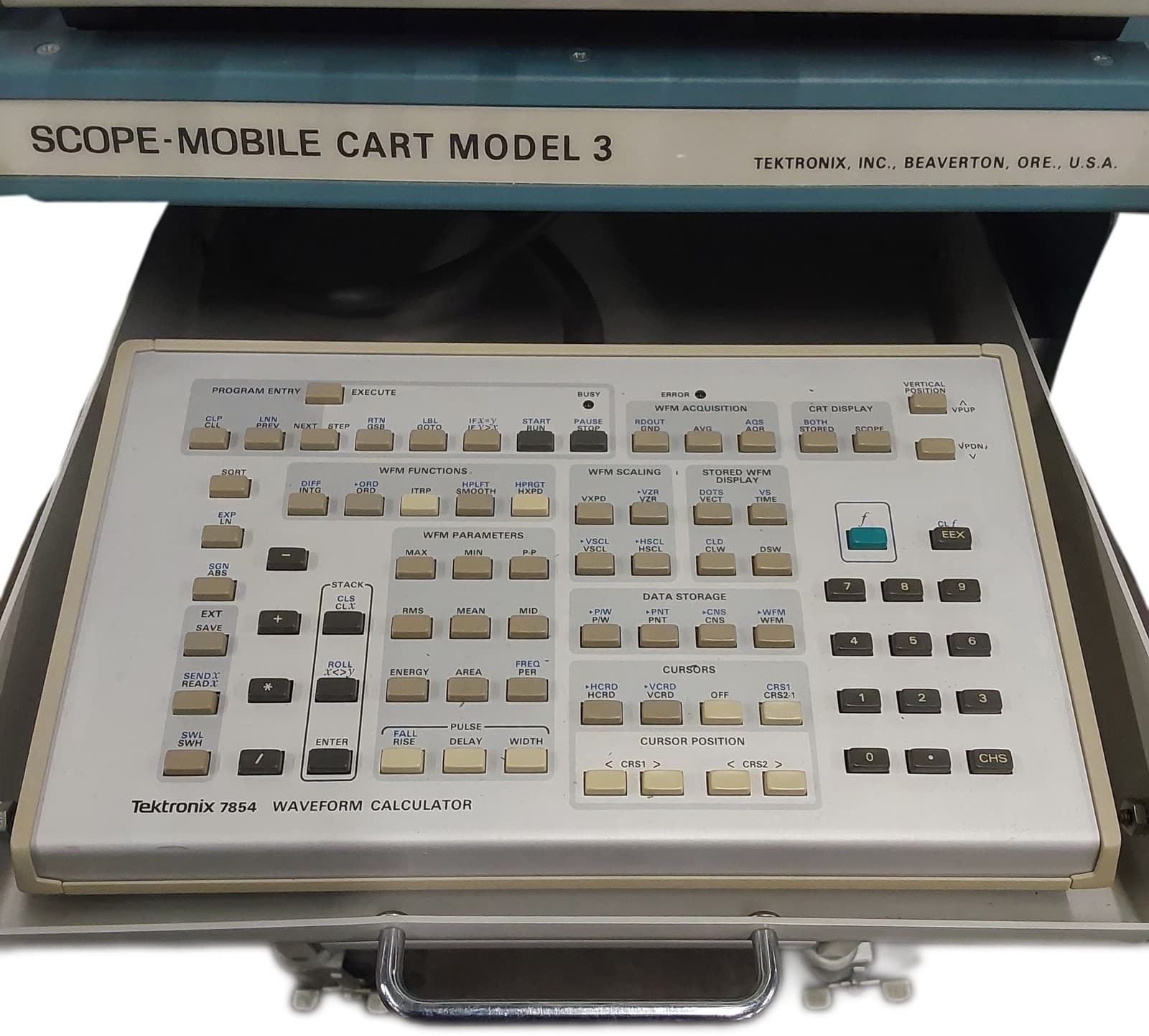 Tektronix 7854 Analog Oscilloscope w/7A36 7A22 7B87 Calc + Cart  4