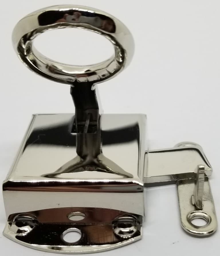 Left Hand Nickel Ring Wilson Napanee Cabinet Door Latch Hoosier Sellers antique  2