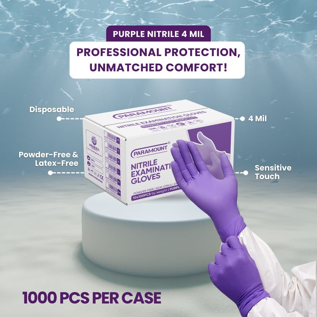 4 Mil Disposable Nitrile Exam Glove Latex&Powder Free S-XL  100/200/1000 PCS 3