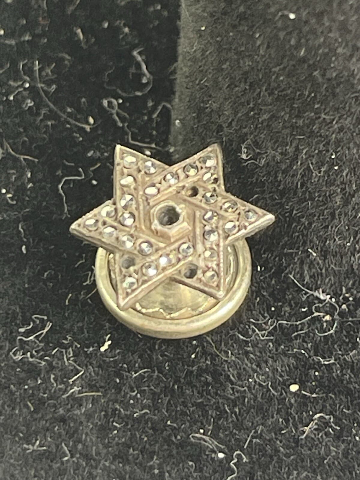 Star of David Lapel Pin Sterling Silver Pre Owned Antique Estate 2