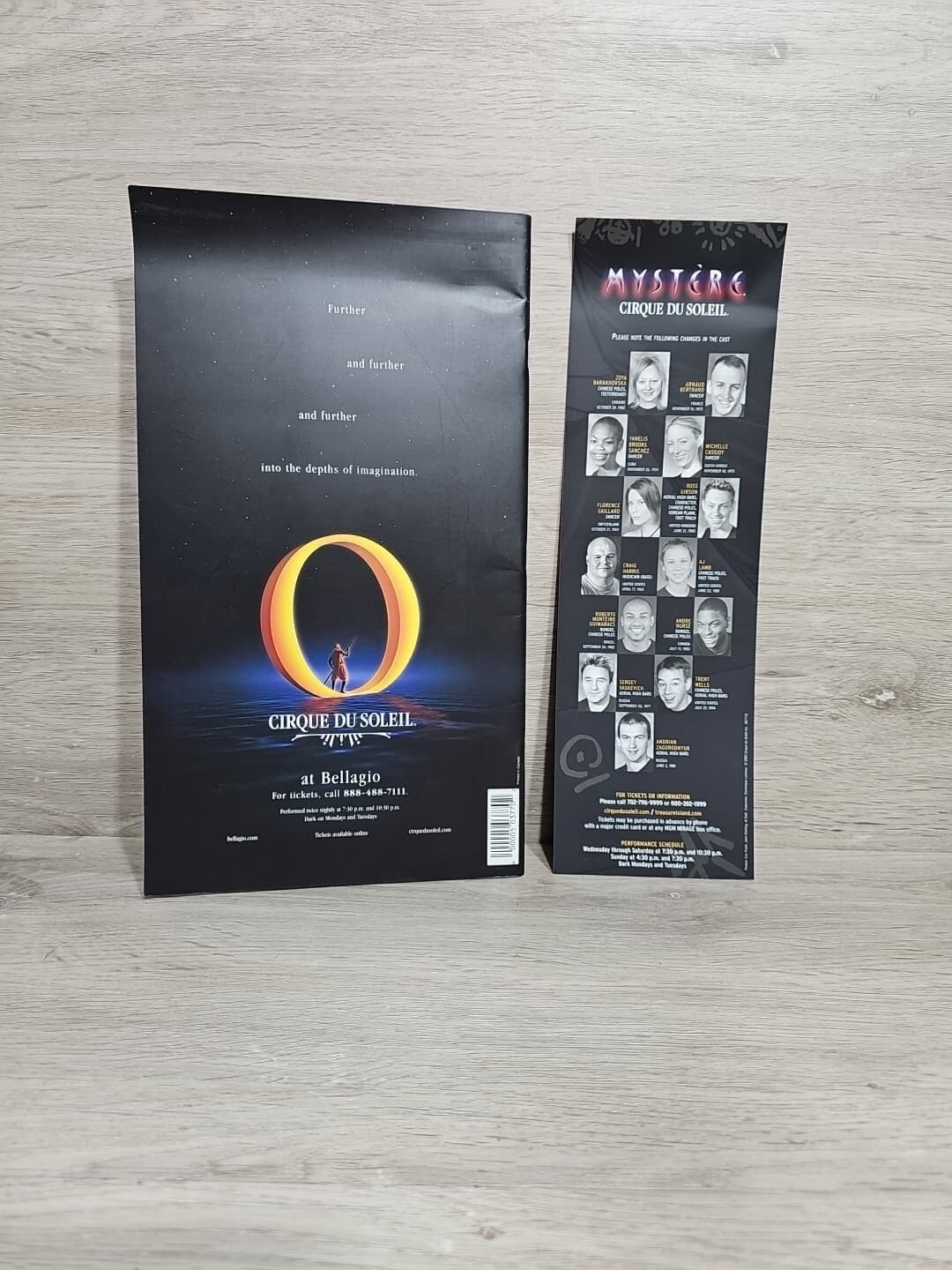 2001 Cirque Du Soleil MYSTERE Souvenir Program from Bellagio 4