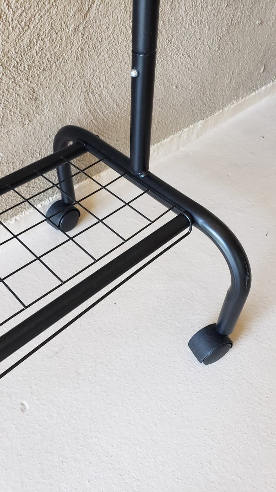 Rolling Garment Rack with Shelf Black Metal Clothing Rack on Wheels, 64.9" Tall  6