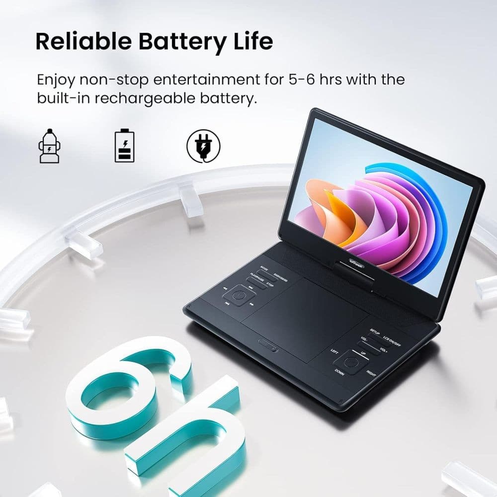 ieGeek Portable DVD Player 15.9 Large HD Screen 6 Hours Battery Sync Screen 4