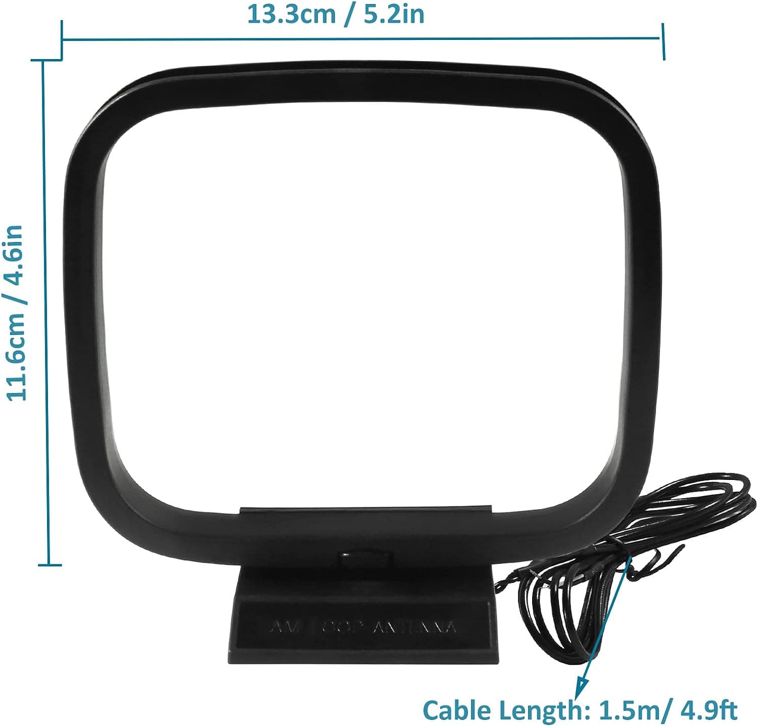 AM Loop Antenna 2 Pin Bare Wire Antenna for Indoor Radio Bluetooth Home Stereo R 2