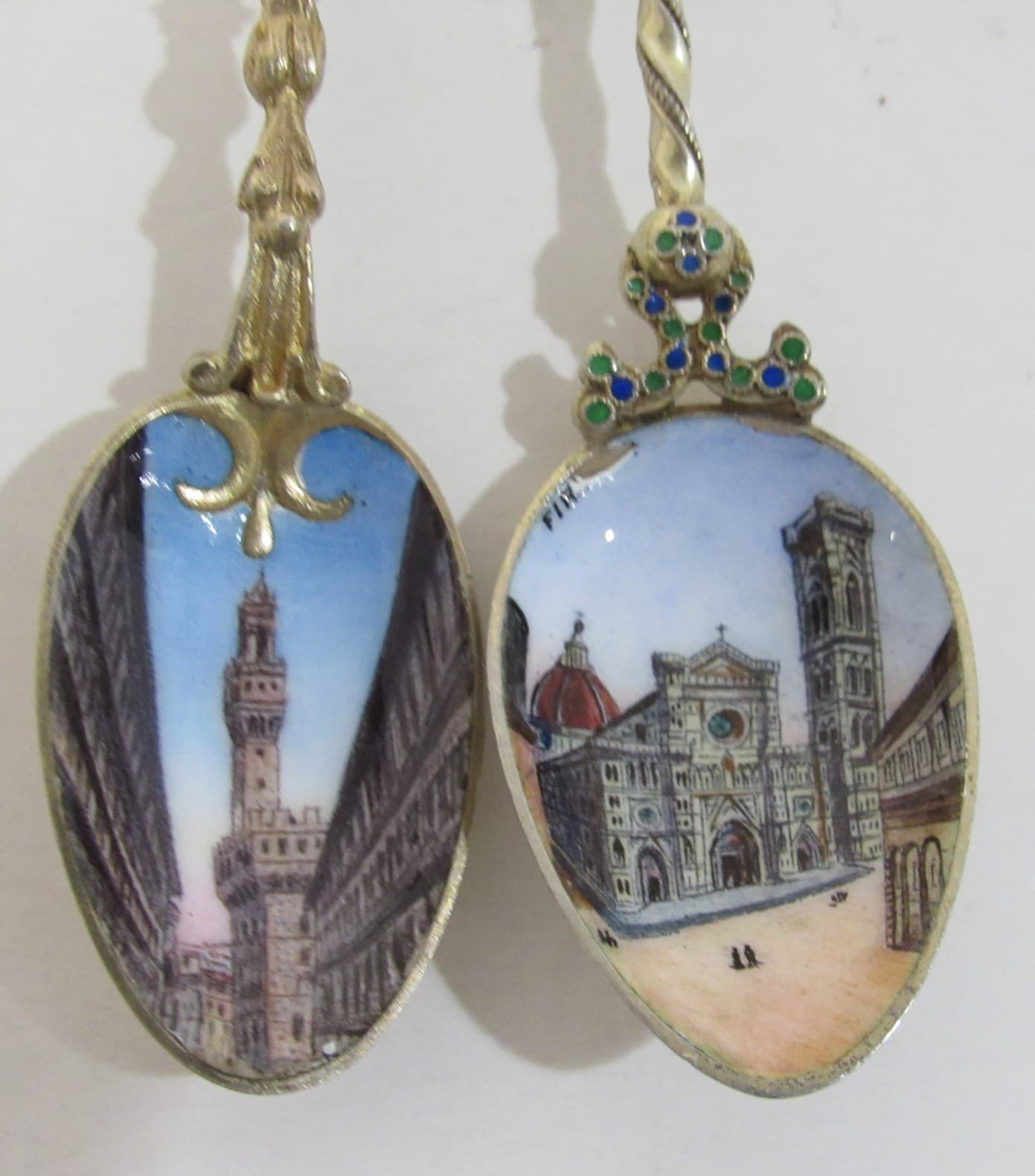 Set of 5 Antique Silver Spoons from Italy Florence Venice Rome Ornate & Detailed 4