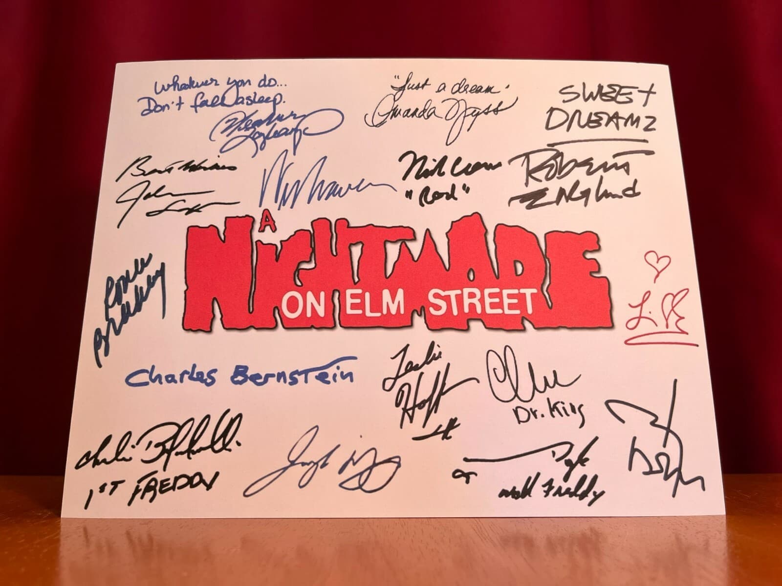 A Nightmare On Elm Street Title Card- Cast-Signed- 8.5x11- Autograph Reprints 2