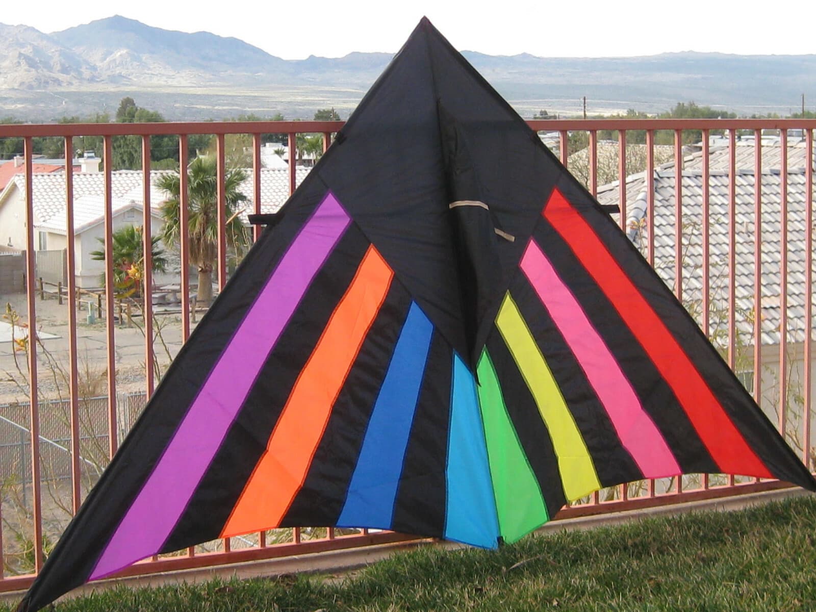 Delta Kite Single line Huge 108" x 59" + RipStop Nylon + Carbon Wrap Spars + Bag 3