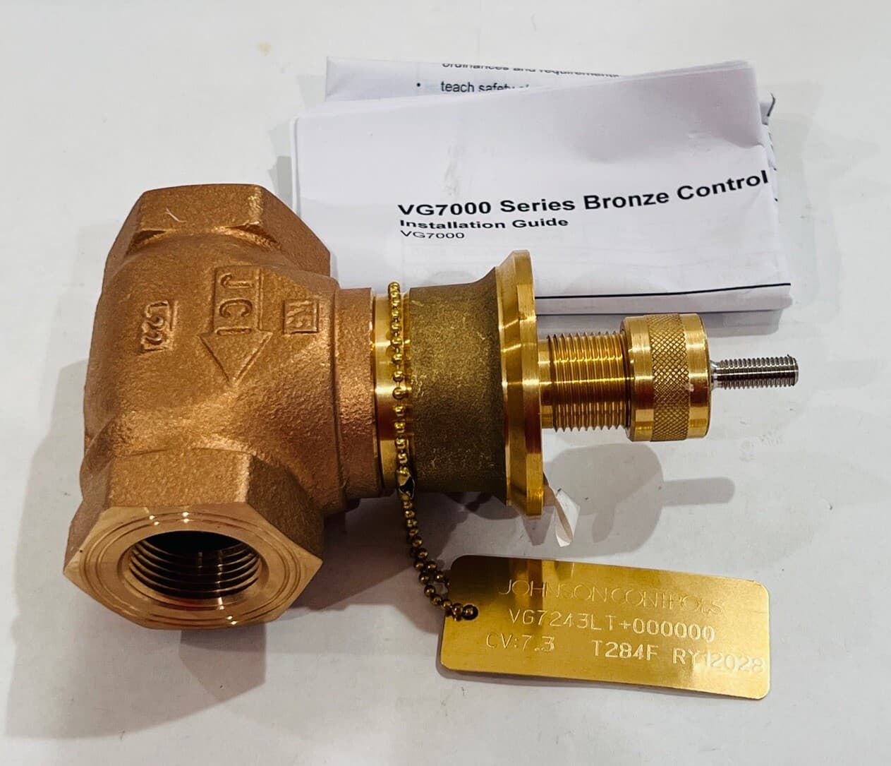 Johnson Controls 3/4" Bronze Globe Valve Body Less Actuator - VG7243LT