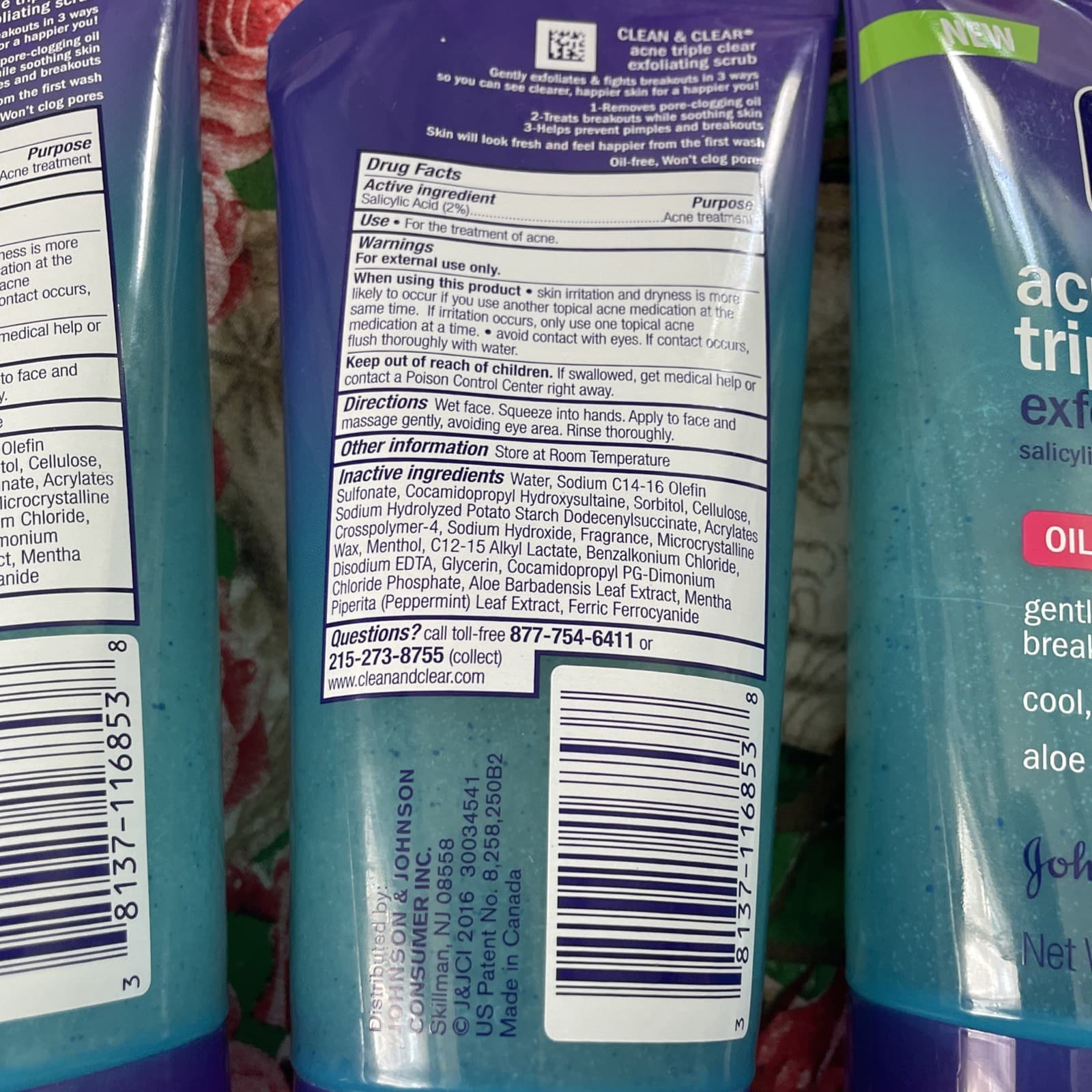 Clean&Clear Acne Triple Clear Exfoliating Scrub Aloe Mint Original New Old Stock 4