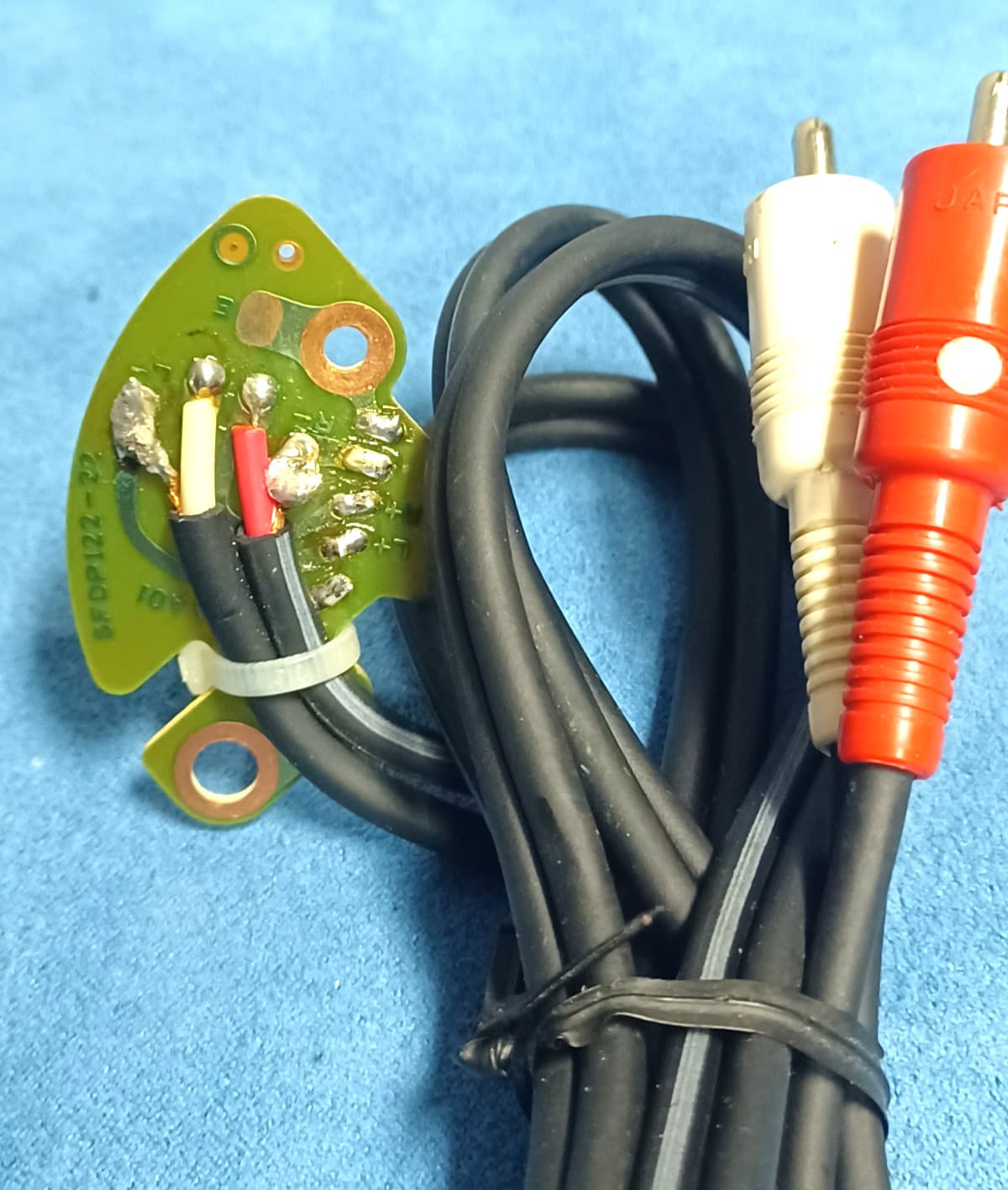 AUTHENTIC OEM Technics SL-1200 1210 RCA Audio Cable w/ PCB, TESTED 2