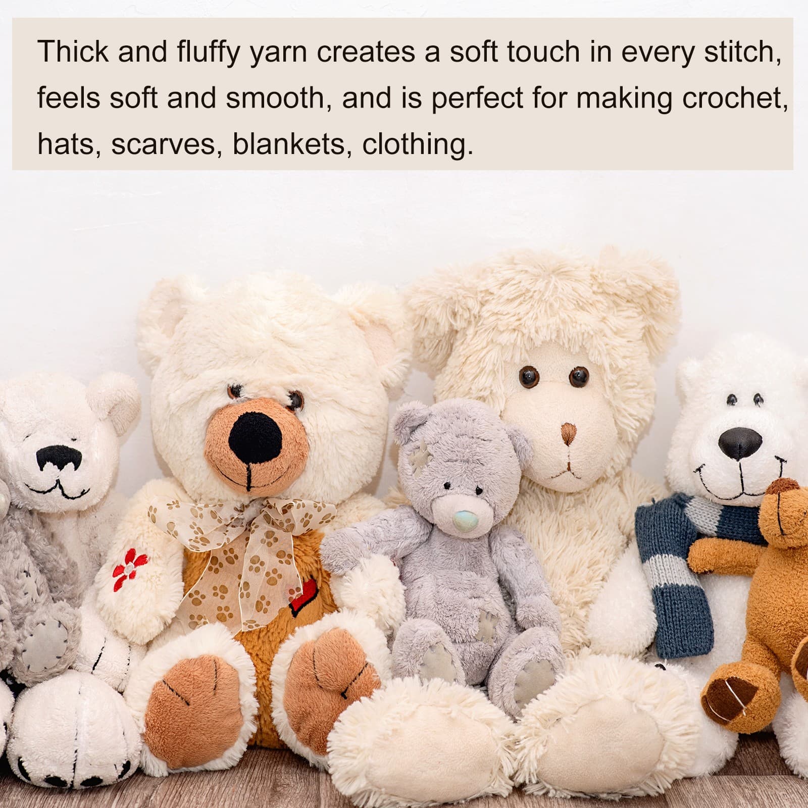 Fur Yarn Polyester Yarn Fluffy Chunky Yarn Green for Crocheting,50m 4