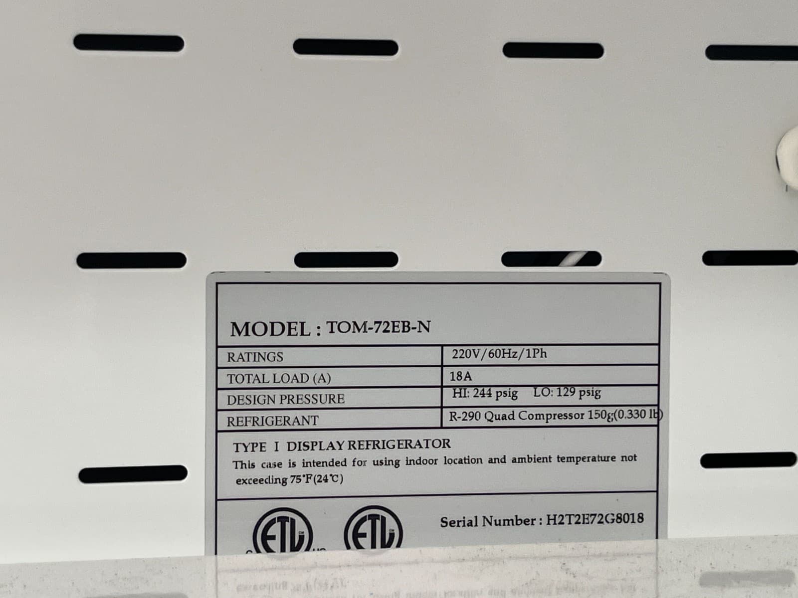 2023 Turbo Air TOM-72EB-N Vertical Open Air Cooler - 8018 5