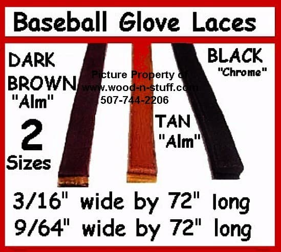 Dark Brown Lite Edge 1/8"x72" Narrow ~ BASEBALL Softball GLOVE LACE REPAIR kit  4