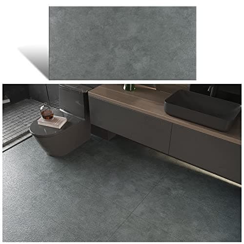  12''x24'' Peel and Stick Floor Tile Waterproof Grey Floor Tile Box of 24 Tiles 2