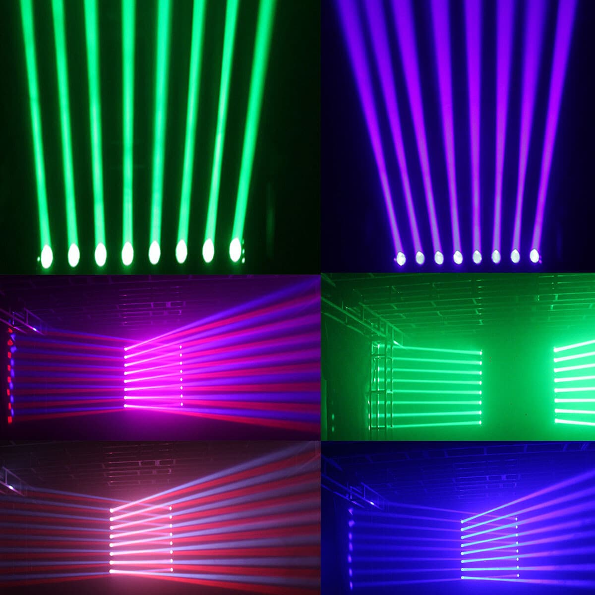 8X12W LED RGBW 8 Eyes Beam Moving Head Stage Bar Light DJ Disco Wash Lighting 2