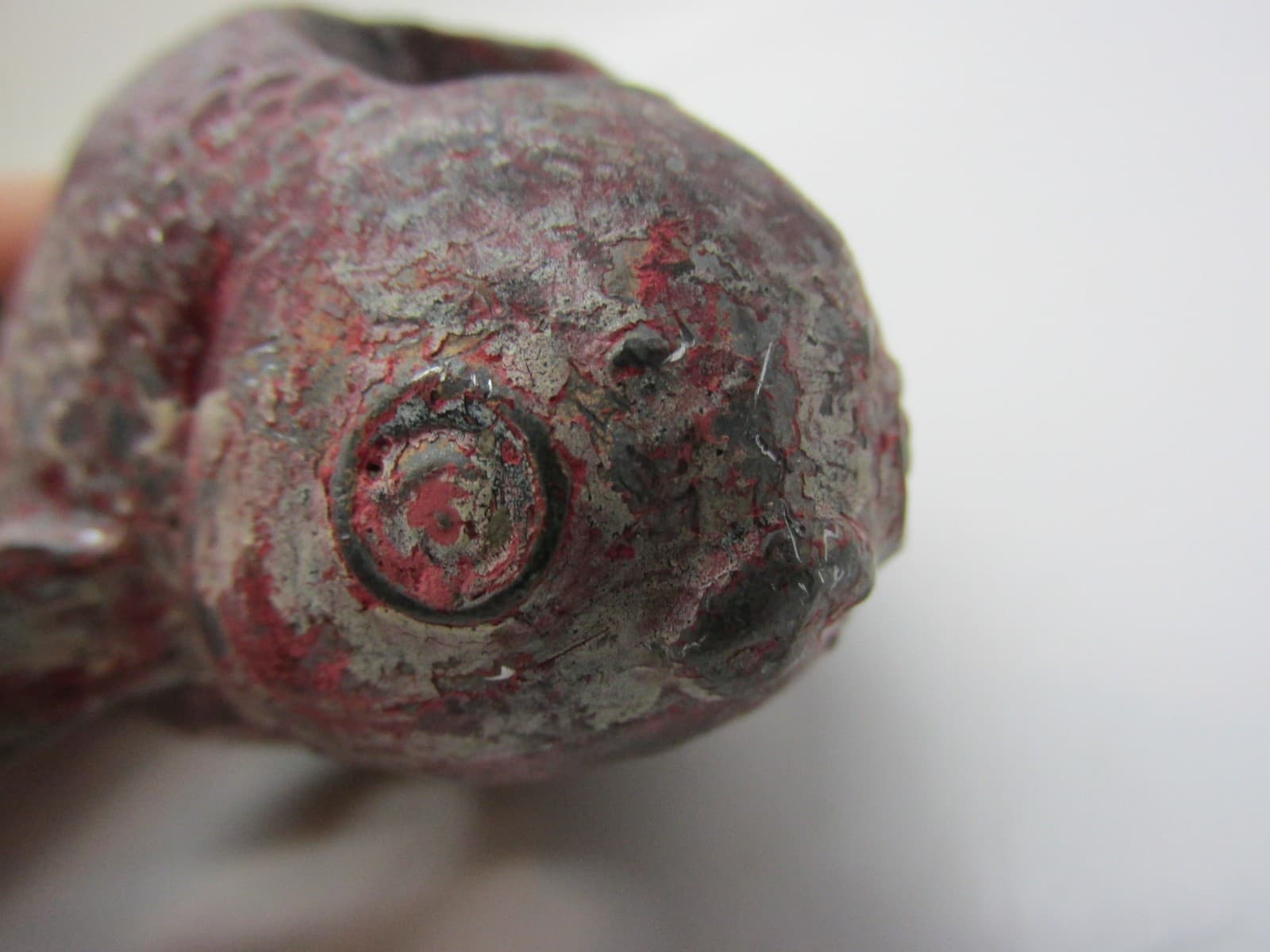 Antique Cast Iron Metal Red Koi Gold Fish Flower Frog Ikebana Flower arranging 2