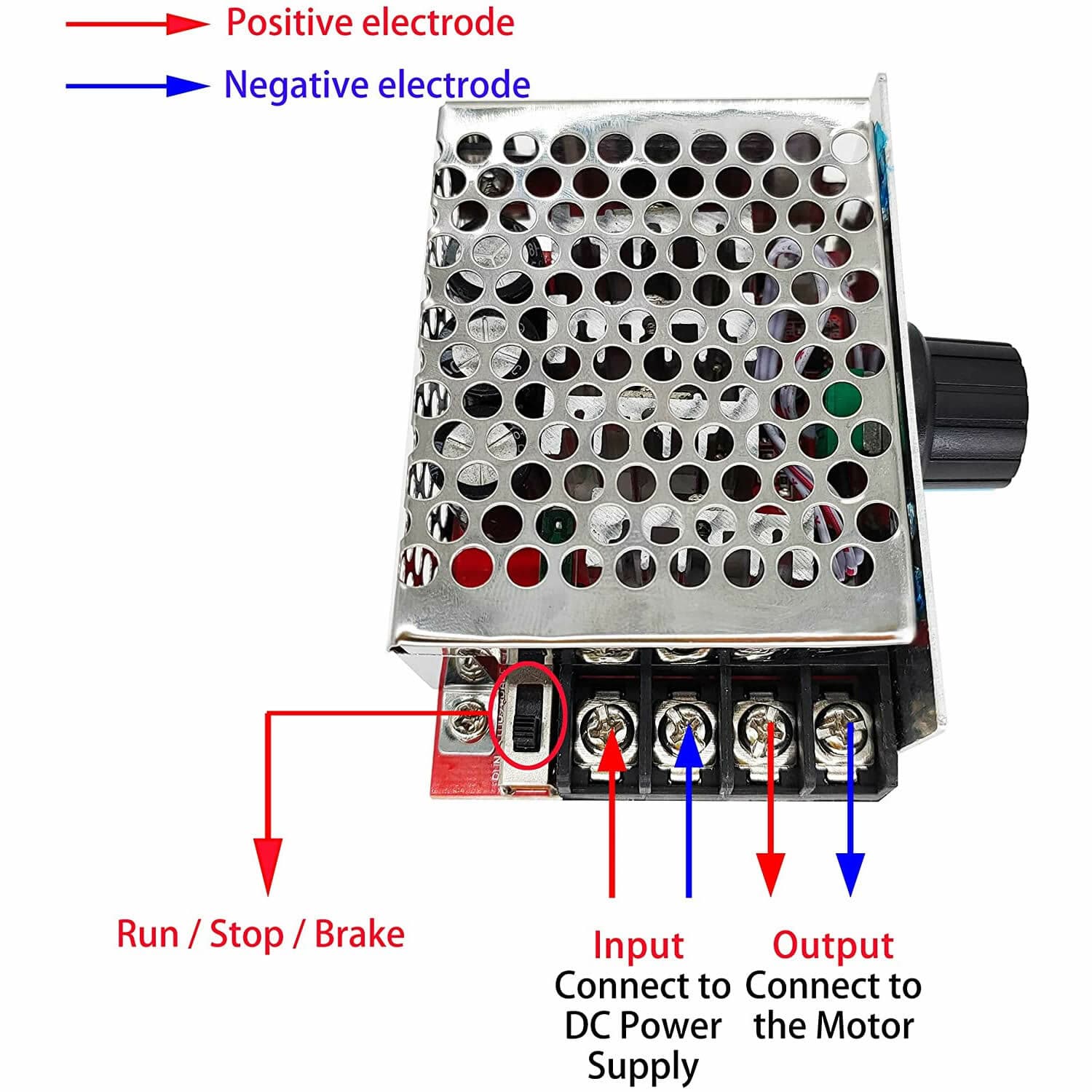 Motor Speed Controller Switch, 30A 7-70V PWM DC Motor Speed Control Regulator 3