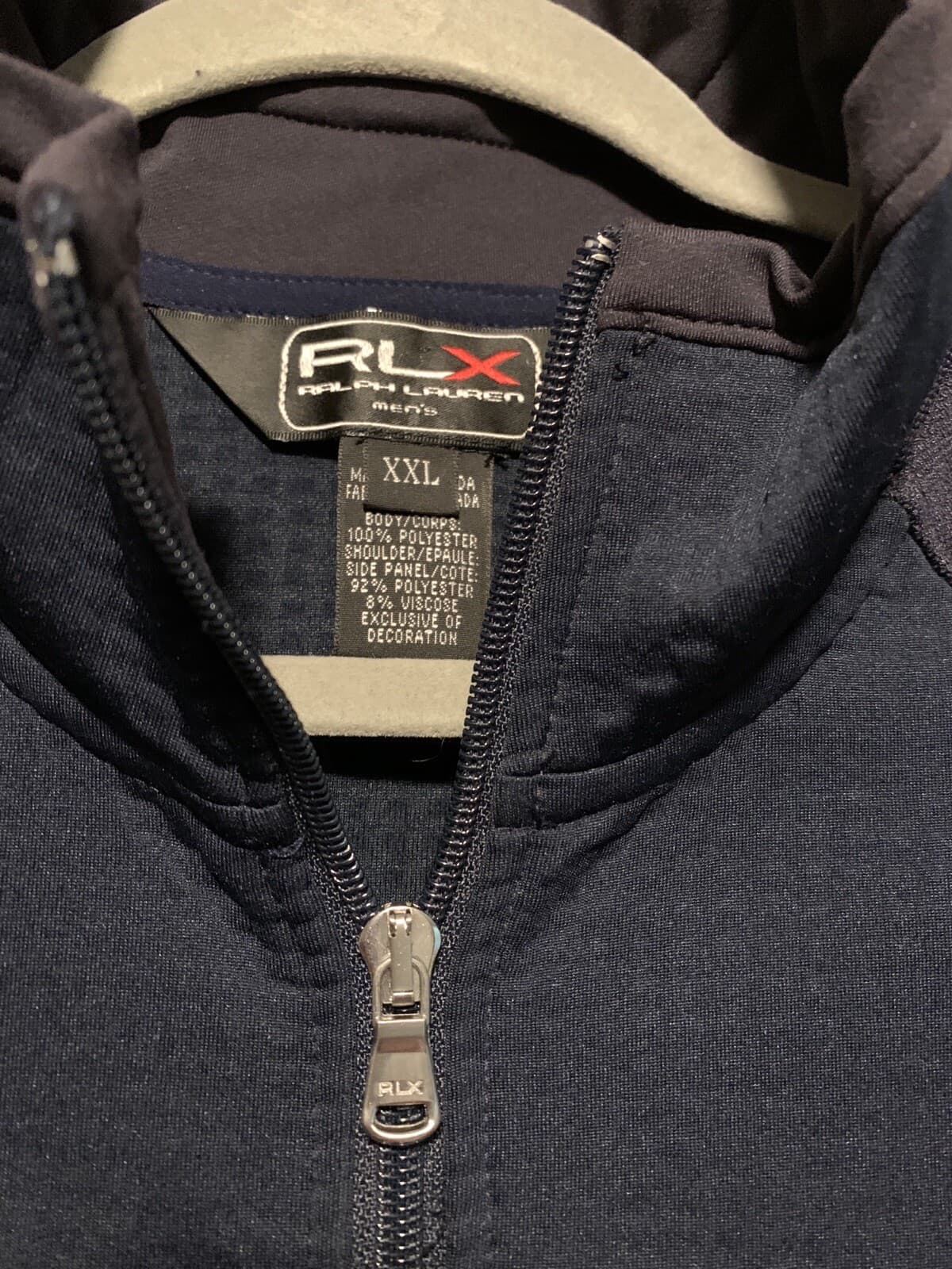 Ralph Lauren RLX Golf Vest Mens XXL Canada 2-Tone Blue Navy Full Zip Pockets 5