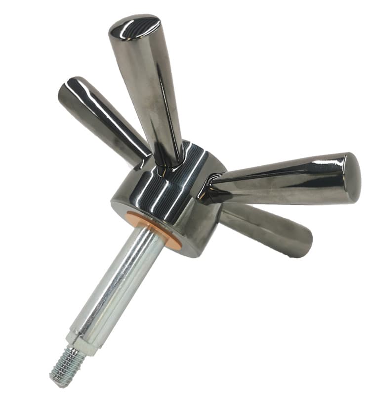 New 5 Spoke Gun Safe Handle For Strong Safes & Vault Doors With Black Chrome 5