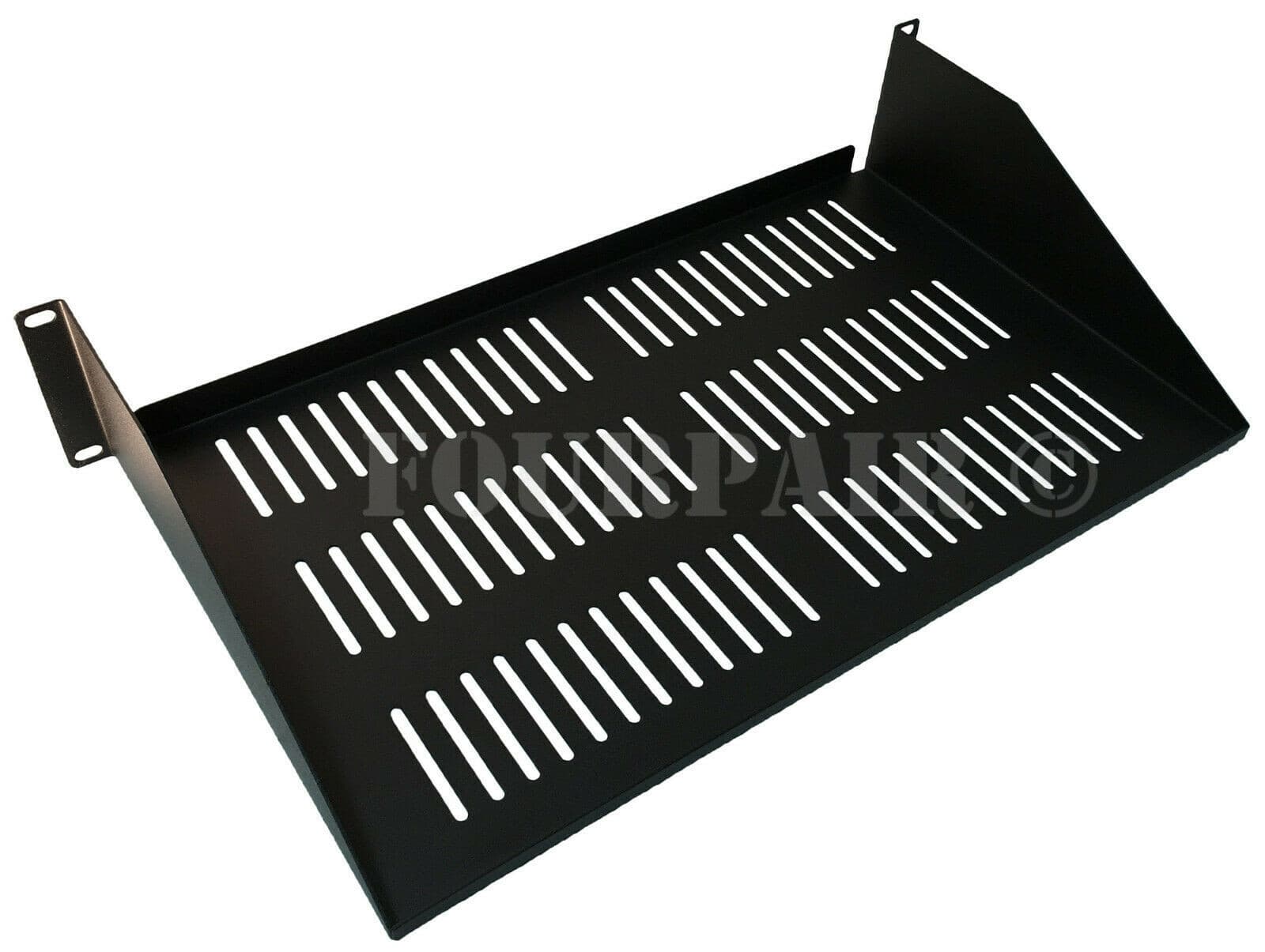 Cantilever Vented Network Data Rack Mount Server Monitor Shelf - 19" 2U 10" Deep