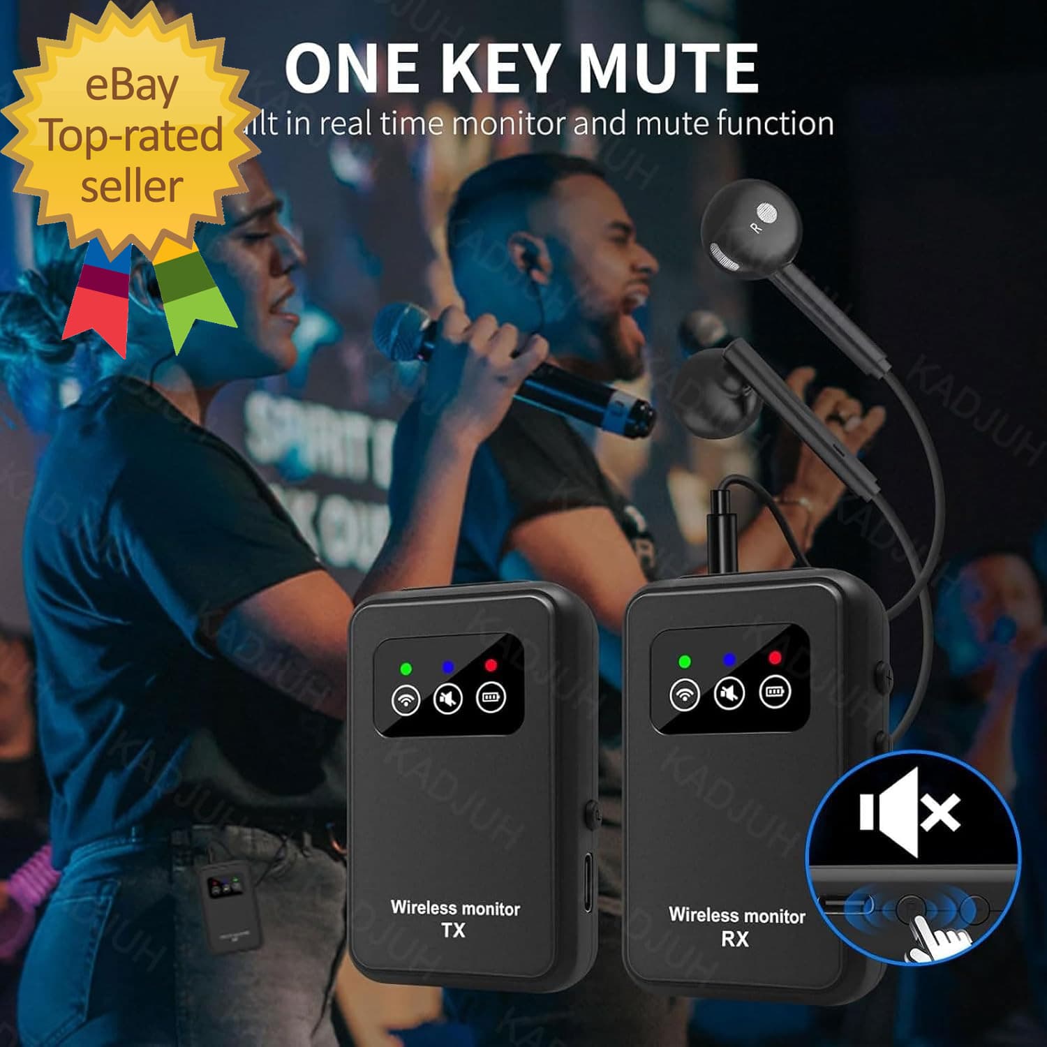 Stereo Wireless In-Ear Monitor System 2.4G Wireless IEM System Stage Monitor 6