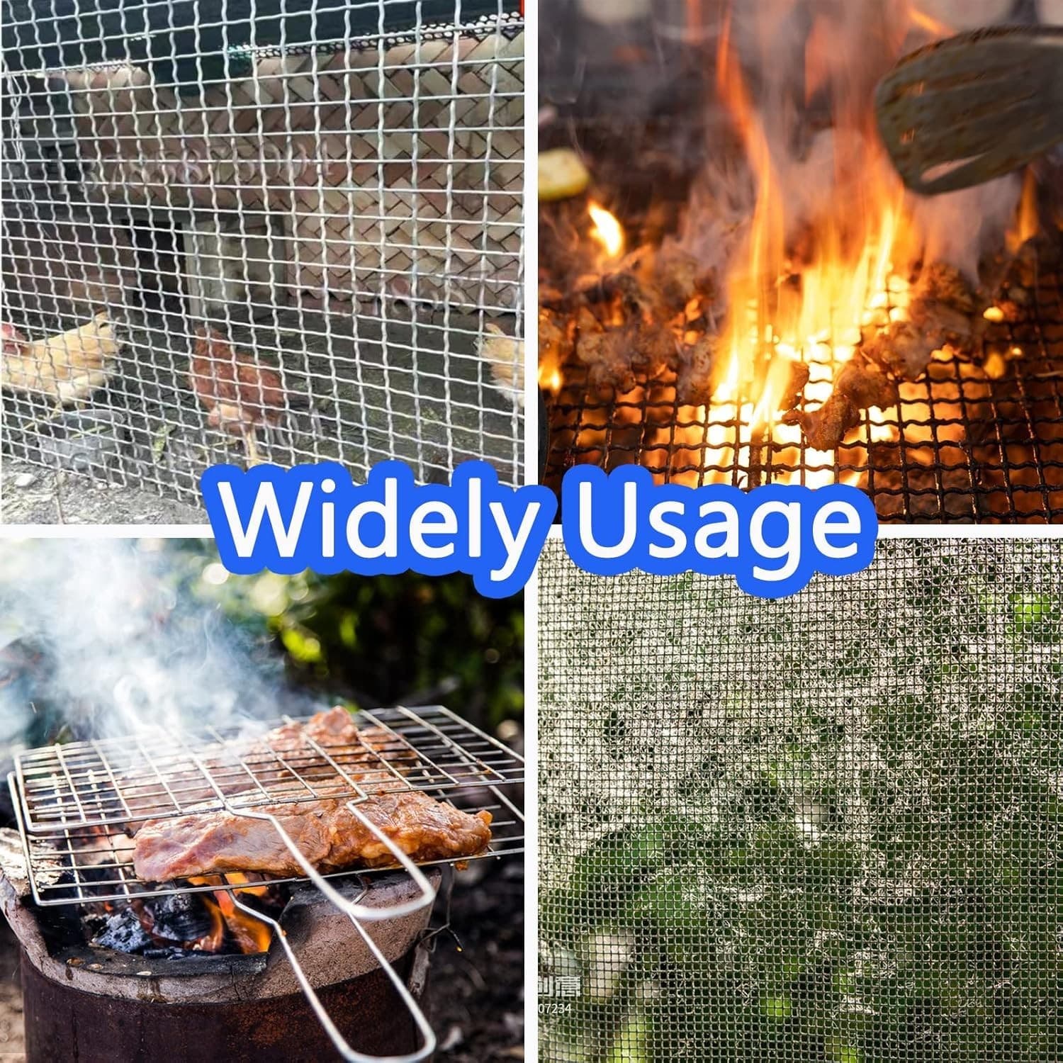 4 Pcs Stainless Steel Woven Wire Mesh 5 Mesh 11"X14",Hard and Heat Resisting Scr 6