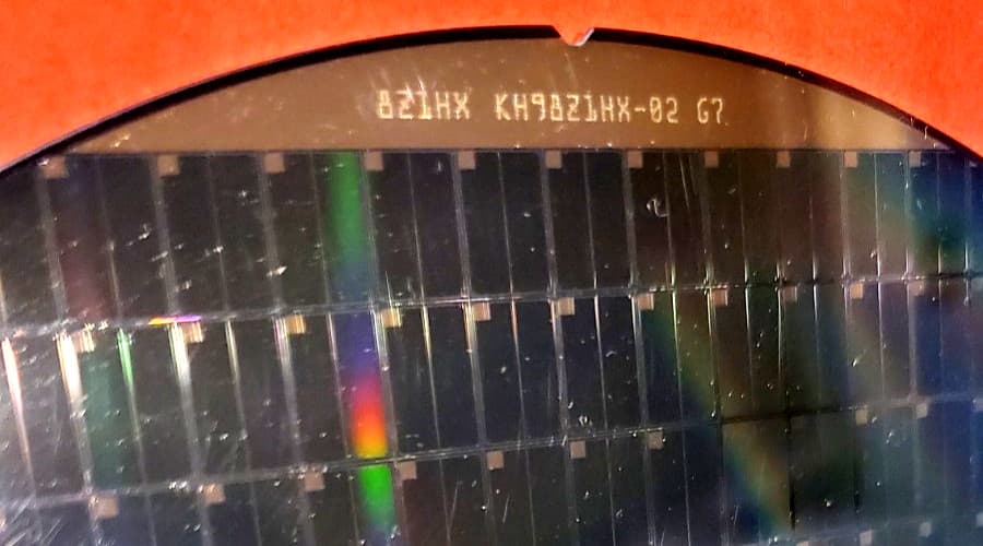 VTG 8" 200mm Silicon Semiconductor IC Chip Lithography Wafer Mounted in Frame 6