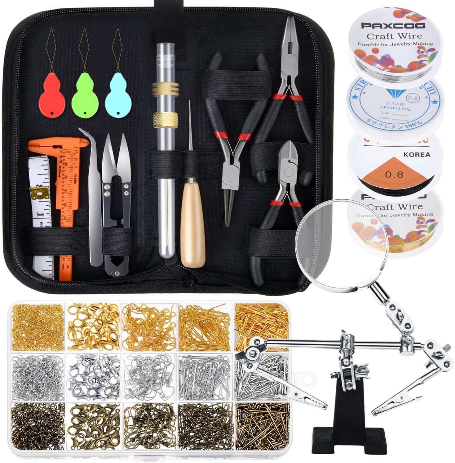 Wire Wrapping Jewelry Kit – Tools and Findings for Beading & Jewelry Repair