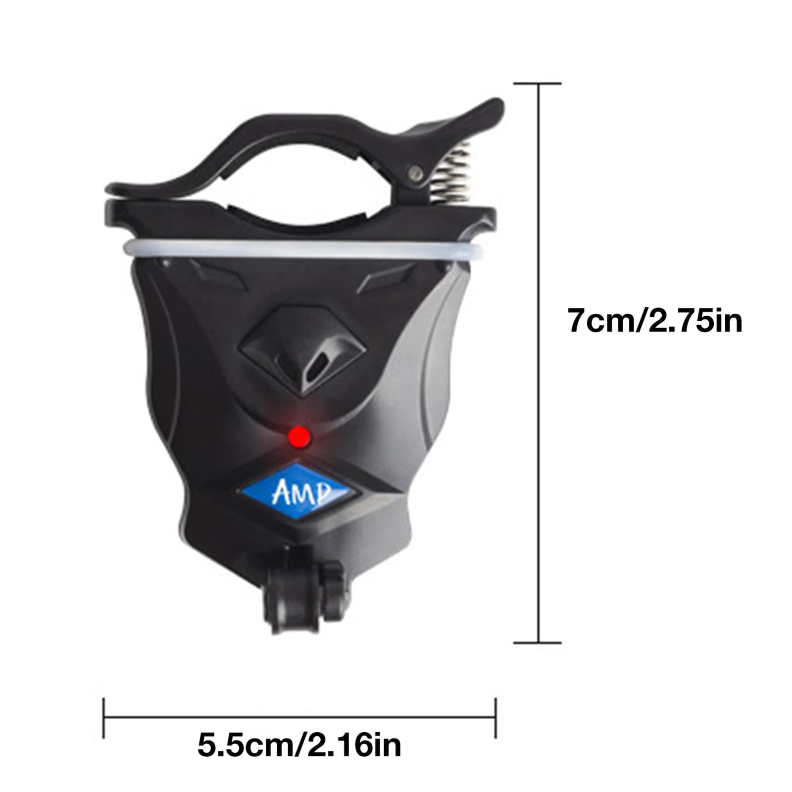 Light Ring Double Alarm Mode Fishing Bite Sound Alert Bell Clip On Fish Rod 2