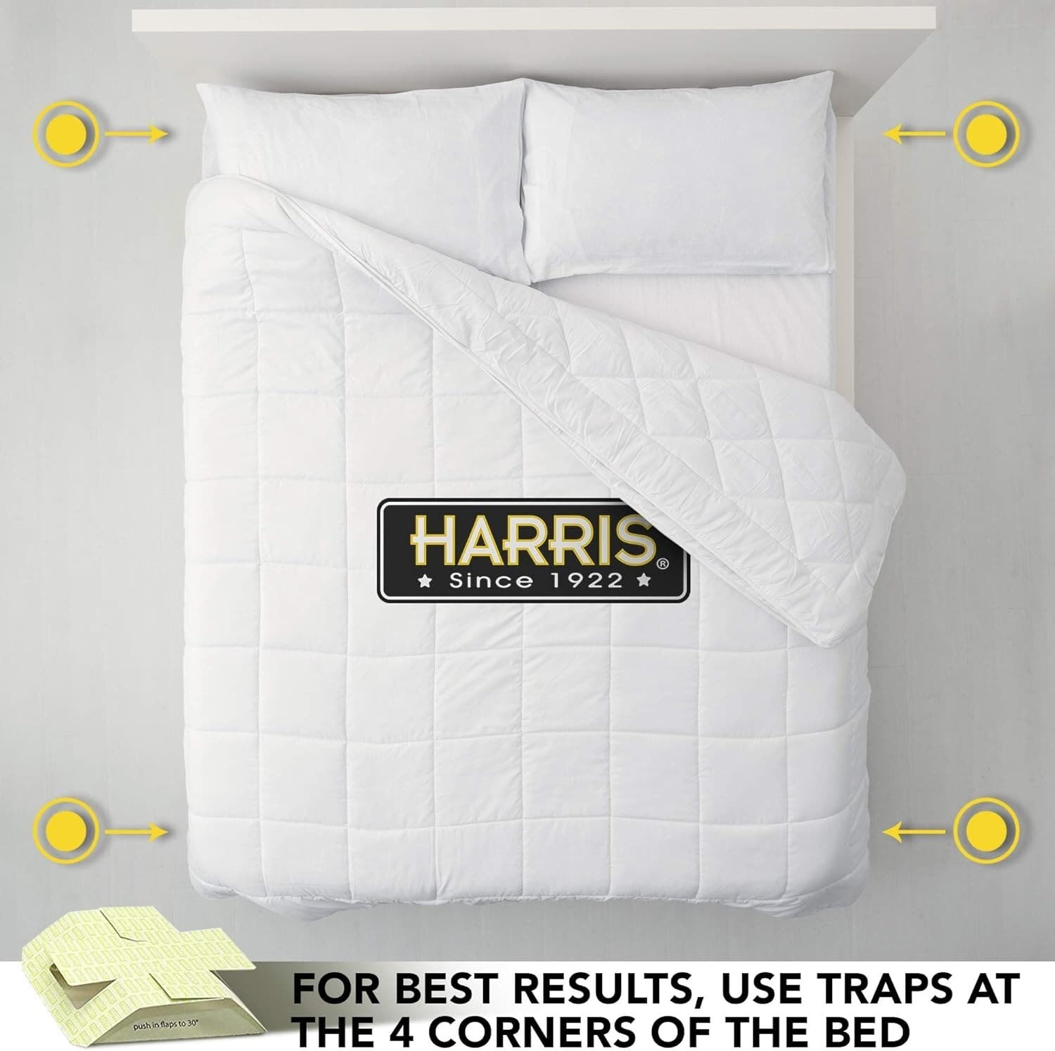 Harris Bed Bug Early Detection Glue Traps (4/Pack) Very Effective Easy to Use 5