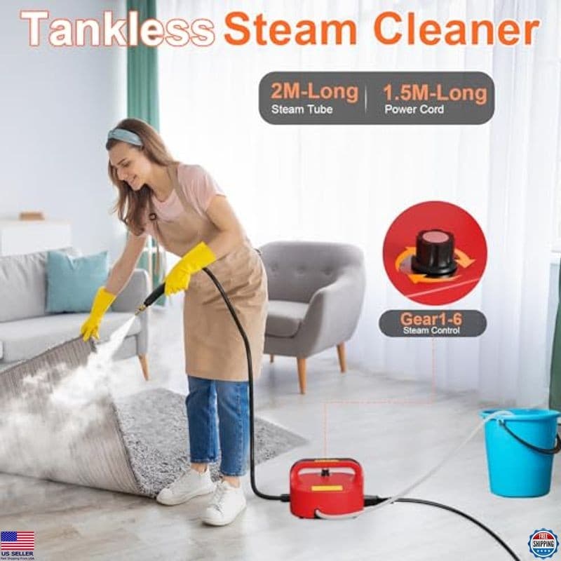 2500W Handheld Steam Cleaner, High-Temperature Pressurized Steam Cleaner, Grout 2