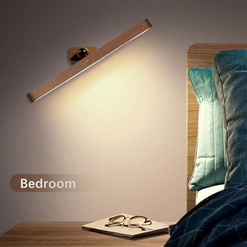 Led 360° Rotatable Magnetic Battery Operated Wall Lights USB Brown 1PCS 5