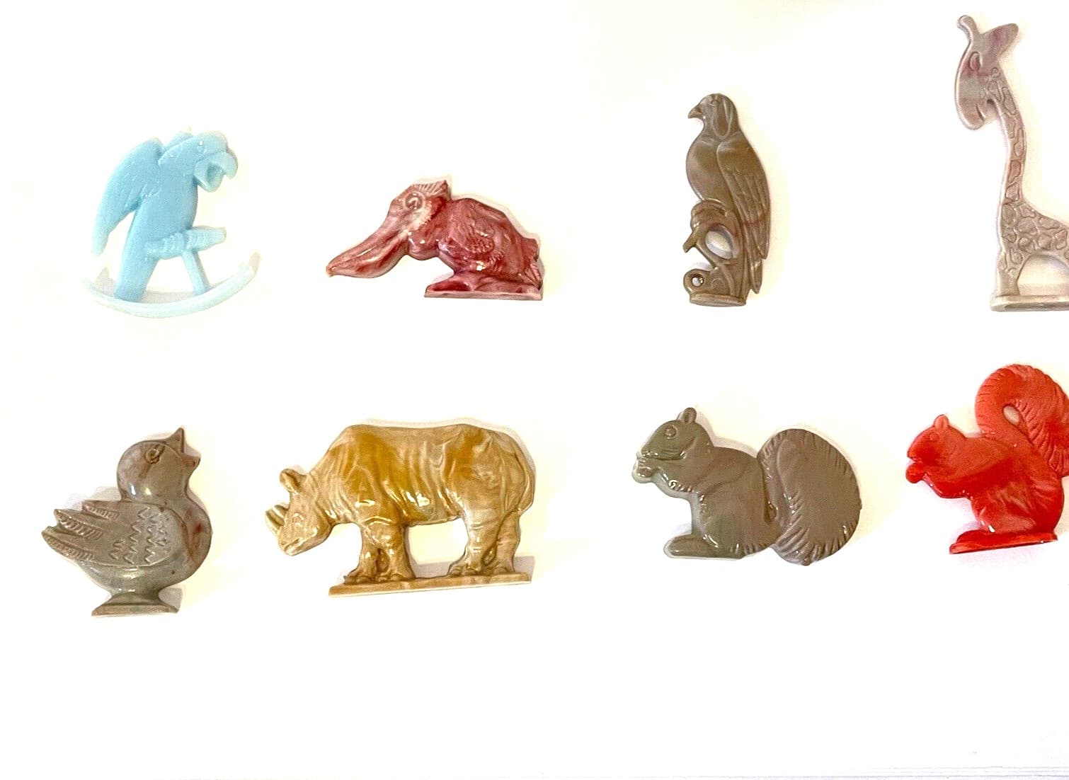 1940-1960 Cracker Jack Prizes 15 Animals Rhino Birds Giraffe Squirrels Fish Dogs 2