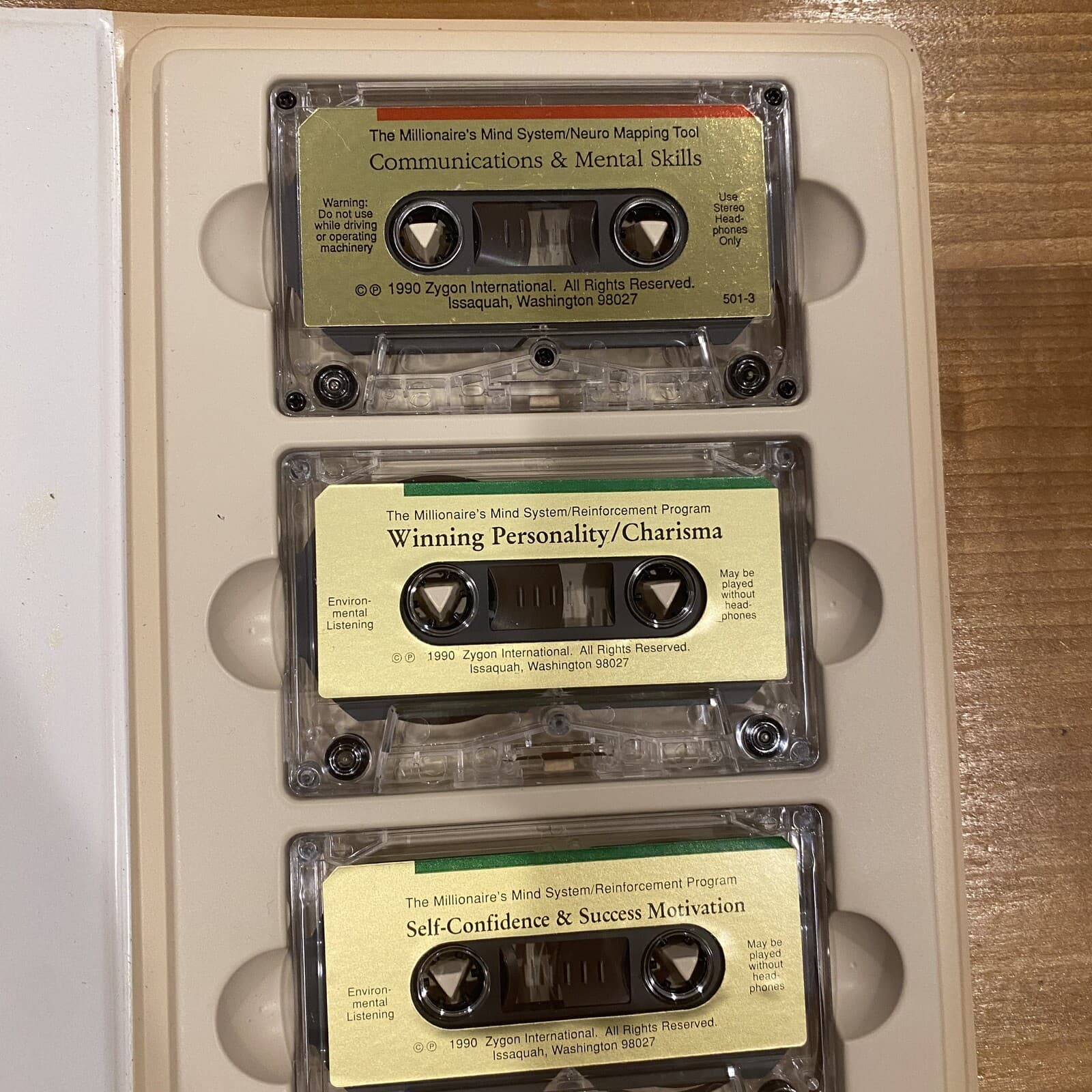 ZYGON MILLIONAIRES MIND CASSETTES VTG Neuro Mapping Tool 4