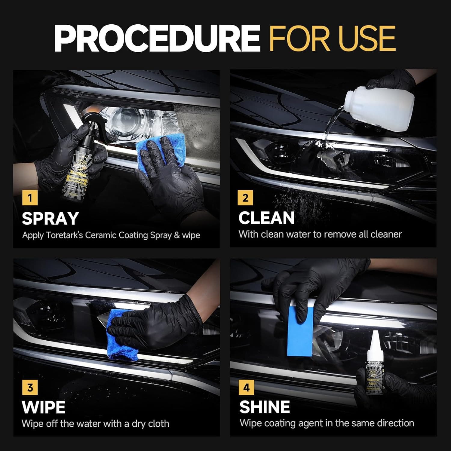 Headlight Restorer Headlight Restoration Kit No Sanding Required Repair of Resto 5