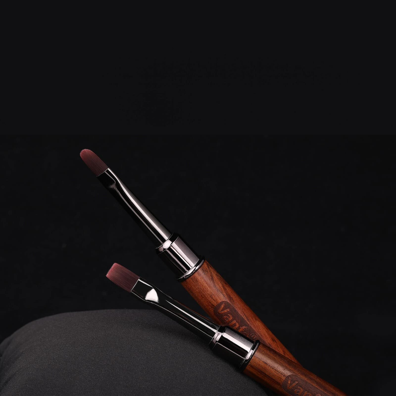 Vanfa Gel Nail Brush set for Builder Gel, Polygel, Hard Gel (1 Oval + 1 Sqaure)