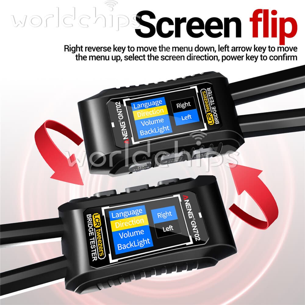 GN702 Smart Tweezer LCR Digital Bridge Meter Capacitor Inductor Component Test 5